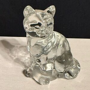 Fenton Crystal Cat